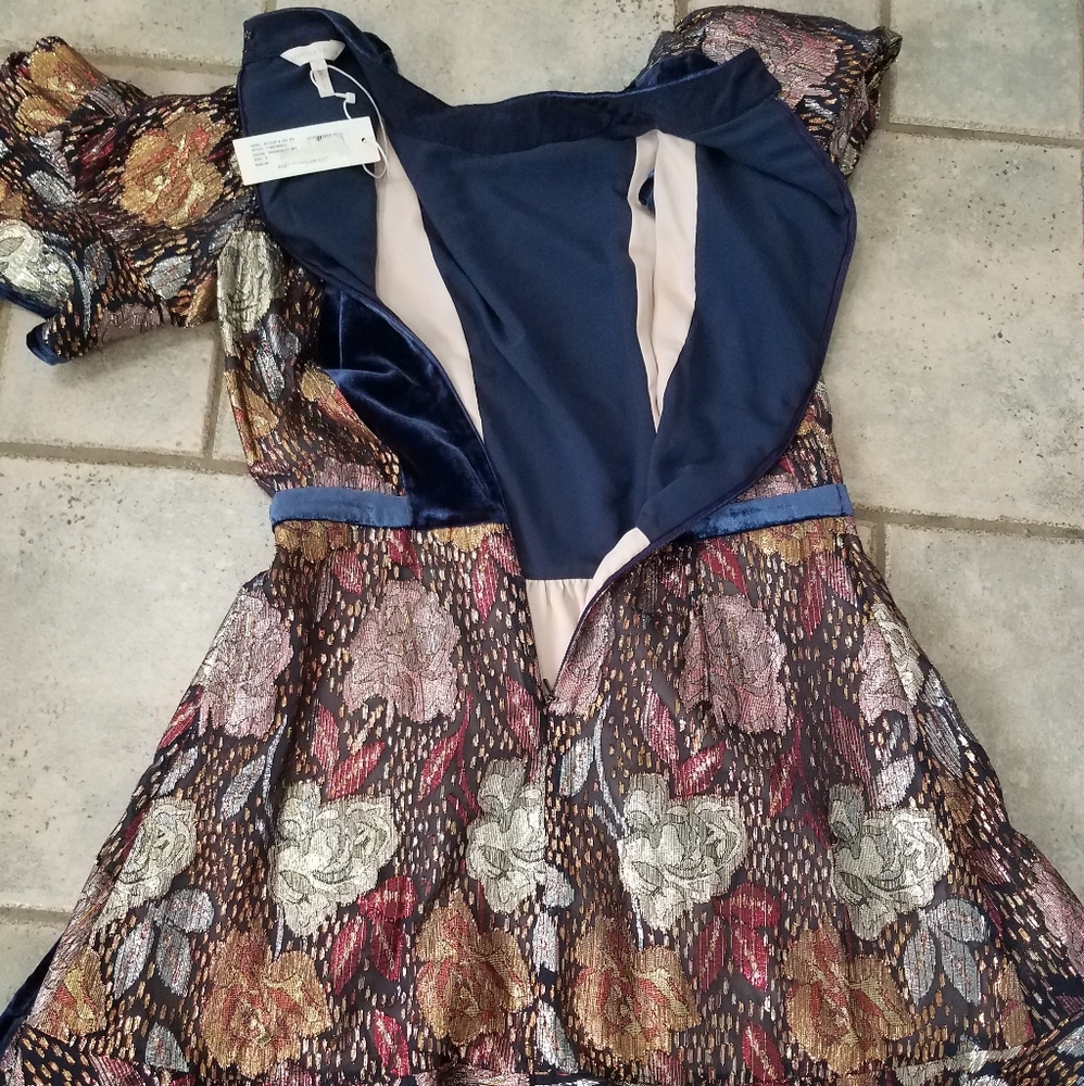 🤑sold🤑REBECCA TAYLOR CLIP DRESS GLISTENING ROSE - Picture 8 of 16
